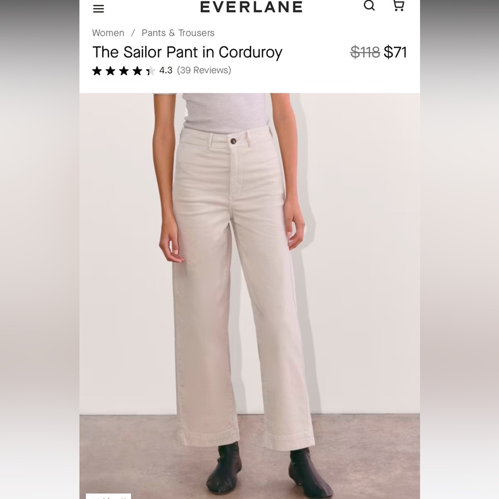 Everlane corduroy pant